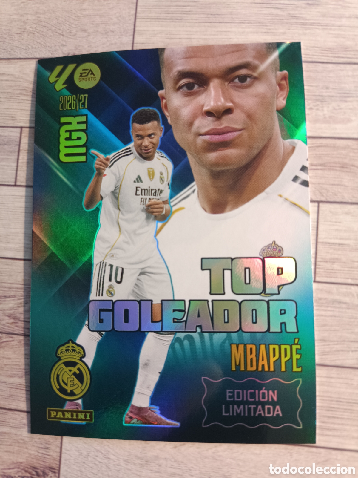 Cromos de f&uacute;tbol: MBAPPE TOP GOLEADOR REAL MADRID MEGACRACKS MGK 26 27 PANINI 2026 2027