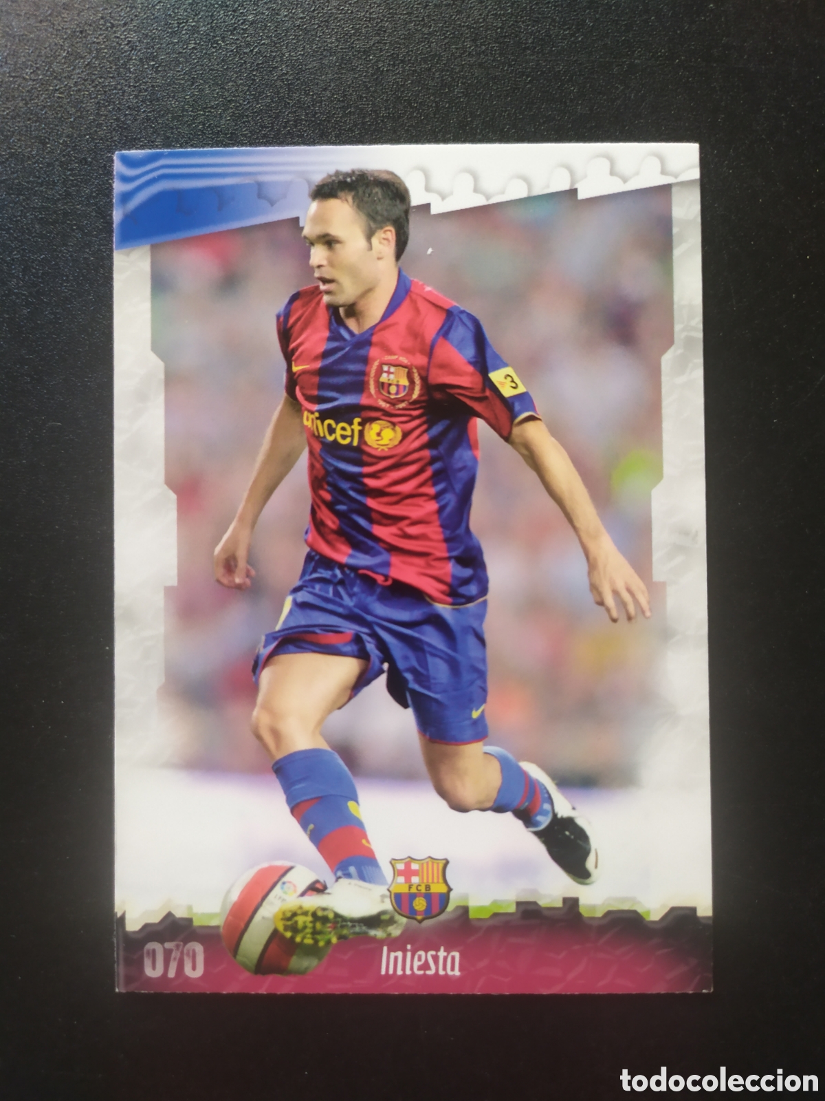 Figurine di Calcio: Mundicromo fichas Liga 2008 2009 08 09 Iniesta 2 digitos n&deg; 70 Barcelona