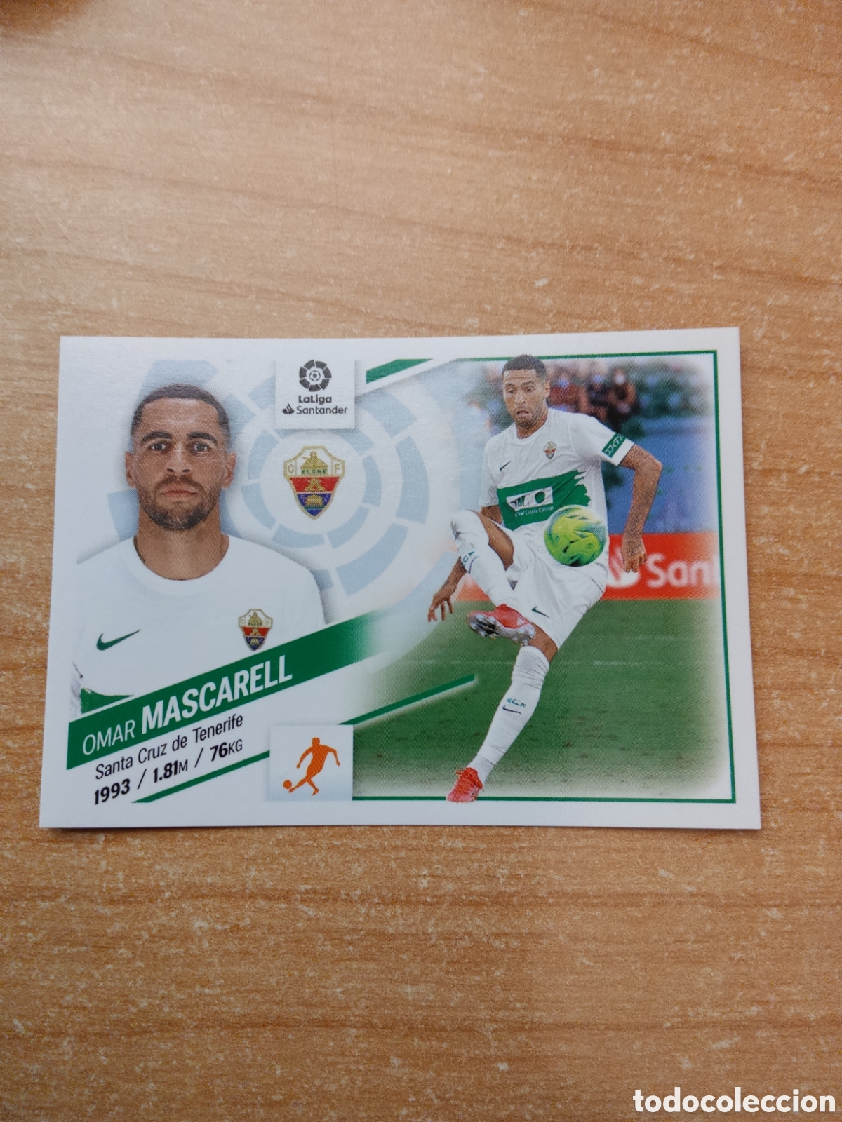 Fu&szlig;ball-Sticker: 11 OMAR MASCARELL ELCHE LIGA ESTE 2022 2023