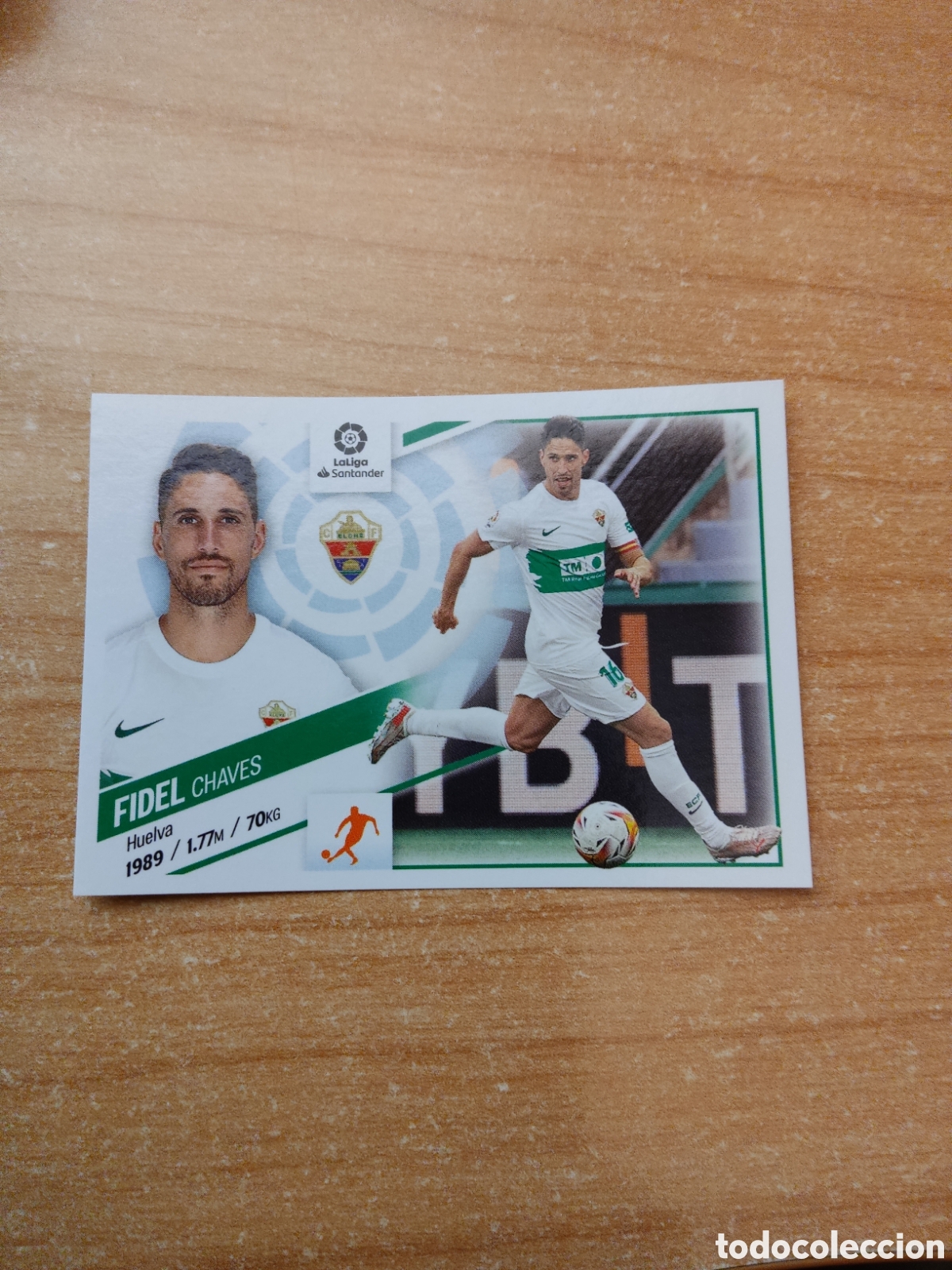 Cromos de f&uacute;tbol: 15 FIDEL CHAVES ELCHE LIGA ESTE 2022 2023