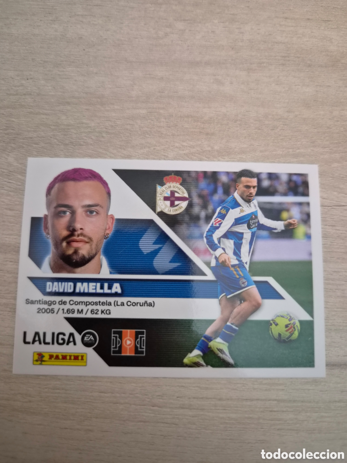 Cromos de f&uacute;tbol: N&deg;16 Deportivo La Coru&ntilde;a Mella Liga Este 26/27