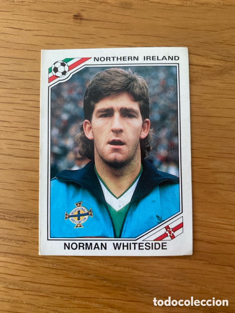 Fu&szlig;ball-Sticker: Cromo panini mundial Mexico 86 n&uacute;mero 290 Whiteside - Sticker album world cup 1986