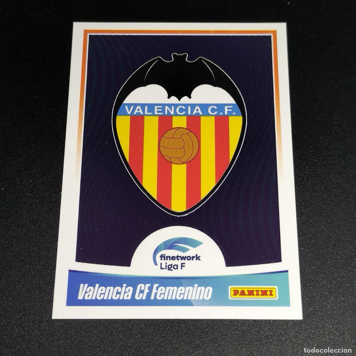 Fu&szlig;ball-Sticker: N&ordm; 44 ESCUDO LOGO VALENCIA CROMOS FINETWORK LIGA F FEMENINA PANINI 2022 2023 22 23