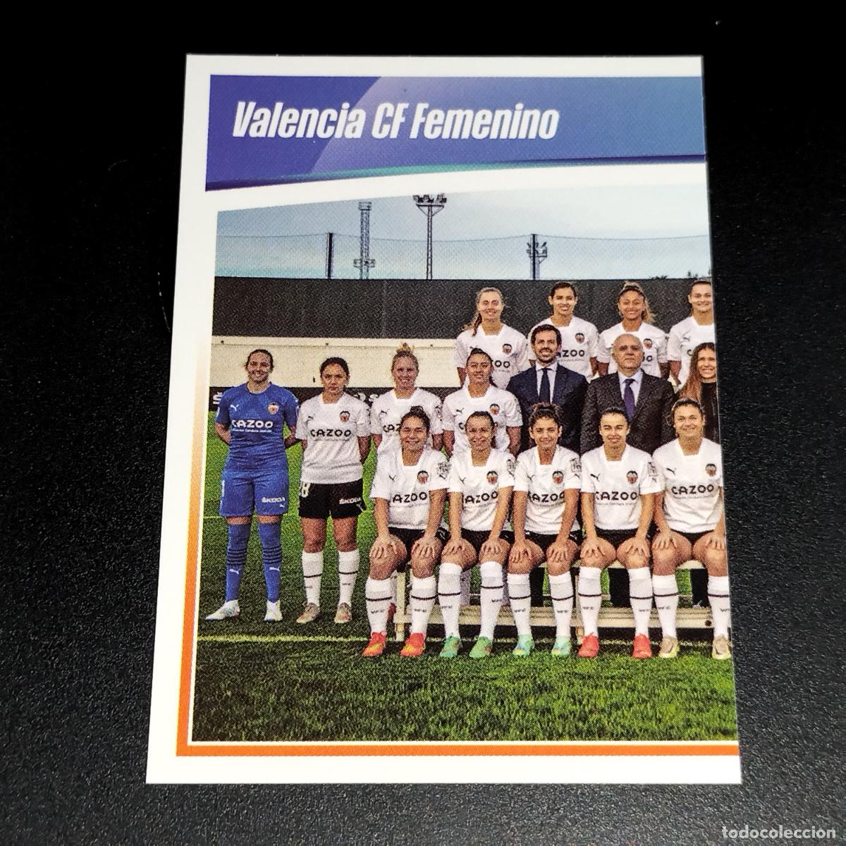 Figurine di Calcio: N&ordm; 45 EQUIPO PLANTILLA VALENCIA CROMOS FINETWORK LIGA F FEMENINA PANINI 2022 2023 22 23