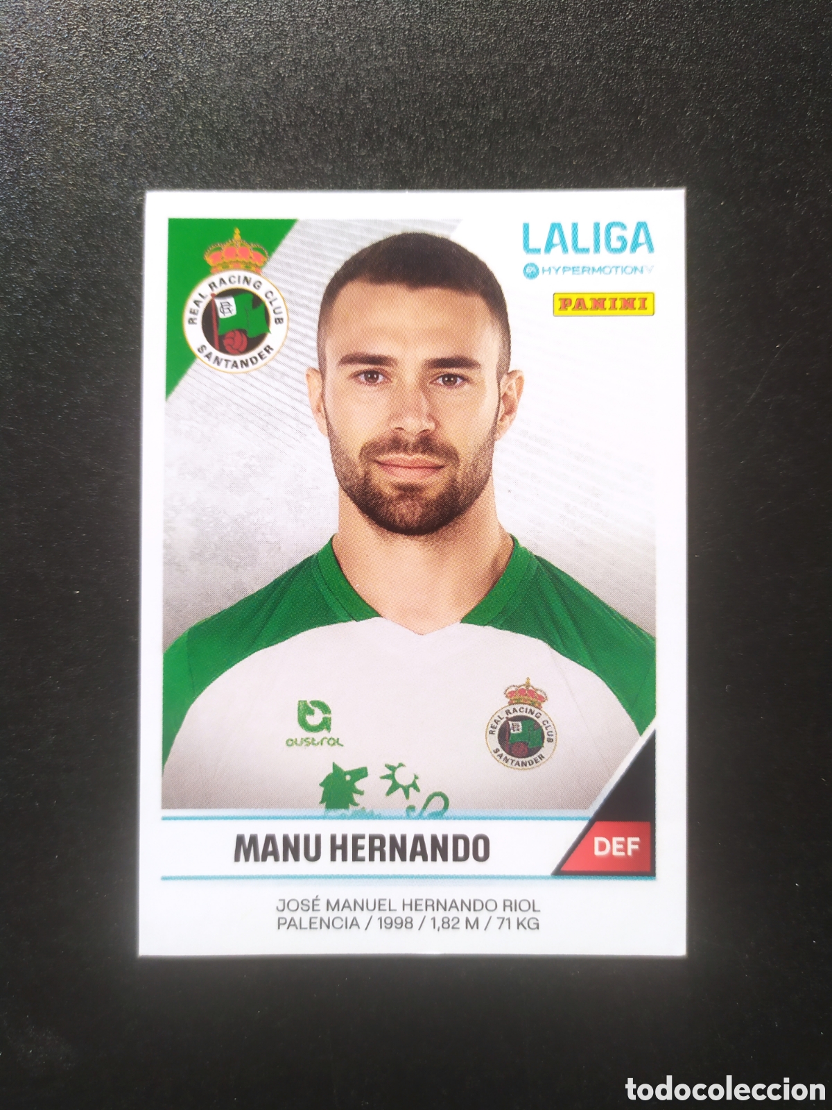 Cromos de f&uacute;tbol: Liga Hypermotion 2024 2025 24 25 panini Manu Hernando n&deg; 350 Racing Santander