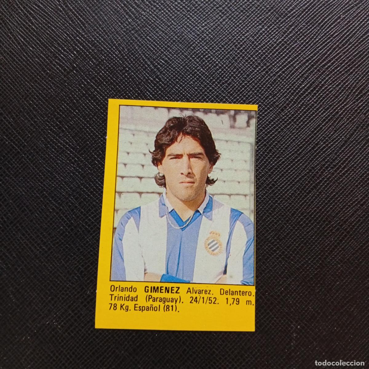 Cromos de f&uacute;tbol: GIMENEZ ESPA&Ntilde;OL CROMO SUPER ROLLAN 1984 CROMO FUTBOL LIGA 84 - DESPEGADO - A149 PG6