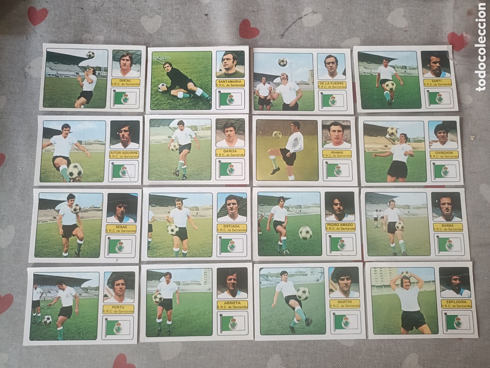 Cromos de f&uacute;tbol: Campeonato de Liga 1973 74 Ediciones Fher Equipo completo R.R.C.Santander