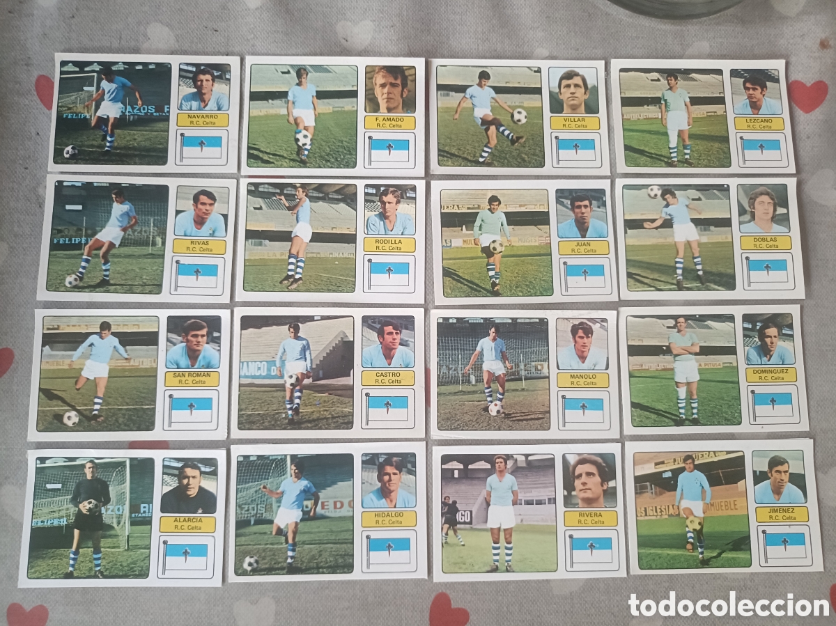 Cromos de f&uacute;tbol: Campeonato de Liga 1973 74 Equipo completo R.C.Celta