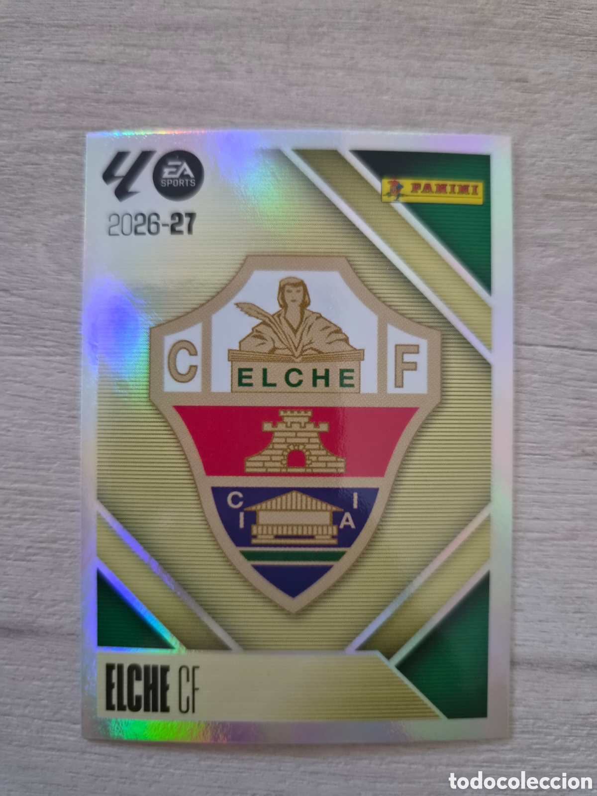 Cromos de f&uacute;tbol: N&deg;1 Elche Escudo Liga Este 26/27