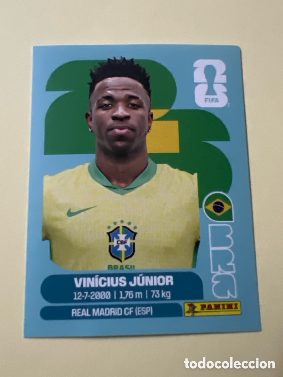 Cromos de f&uacute;tbol: CROMO BRA 14 BRA 14 VINICIUS JUNIOR VINI JR BRASIL - PANINI MUNDIAL WORLD CUP 2026 STICKERS FIFA
