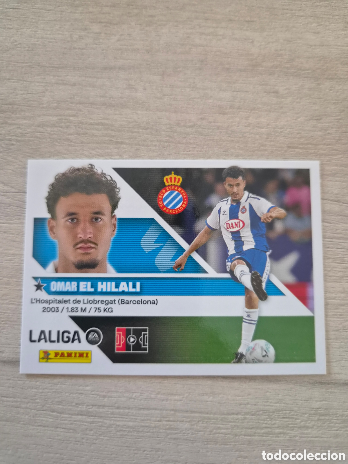 Cromos de f&uacute;tbol: N&deg;5 Espanyol El Hilali Liga Este 26/27