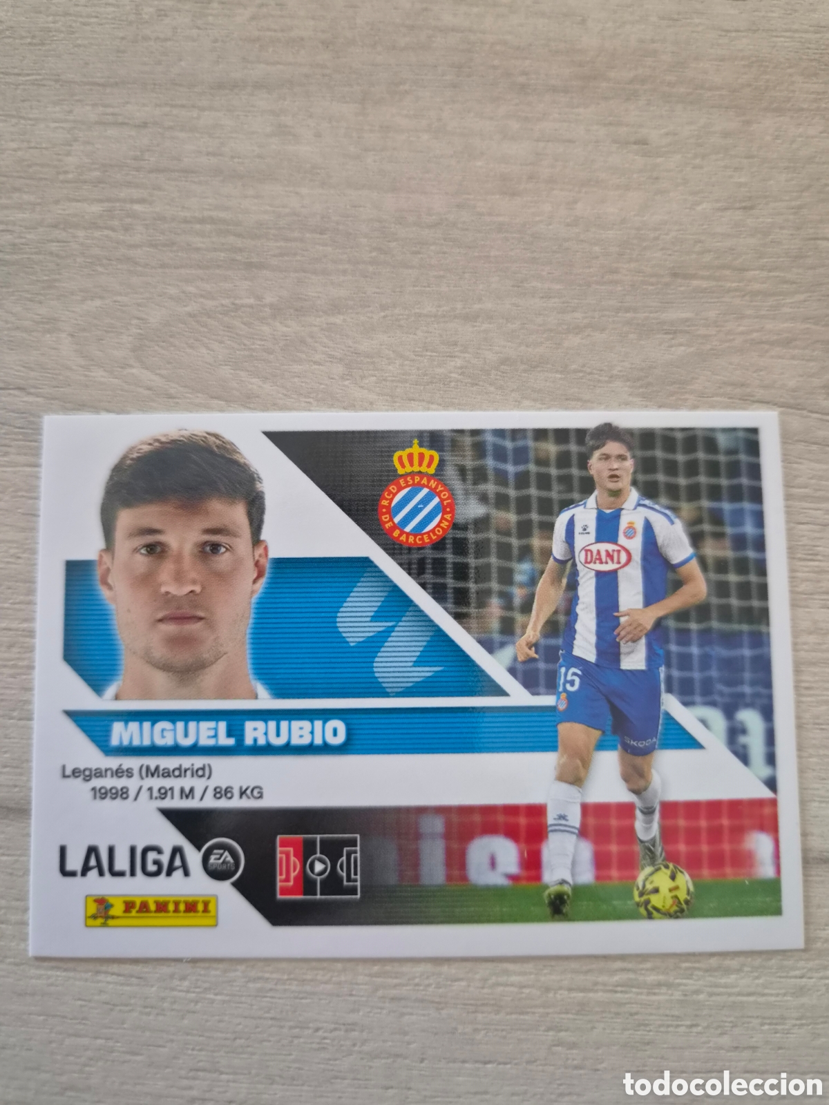 Cromos de f&uacute;tbol: N&deg;9 Espanyol Miguel Rubio Liga Este 26/27