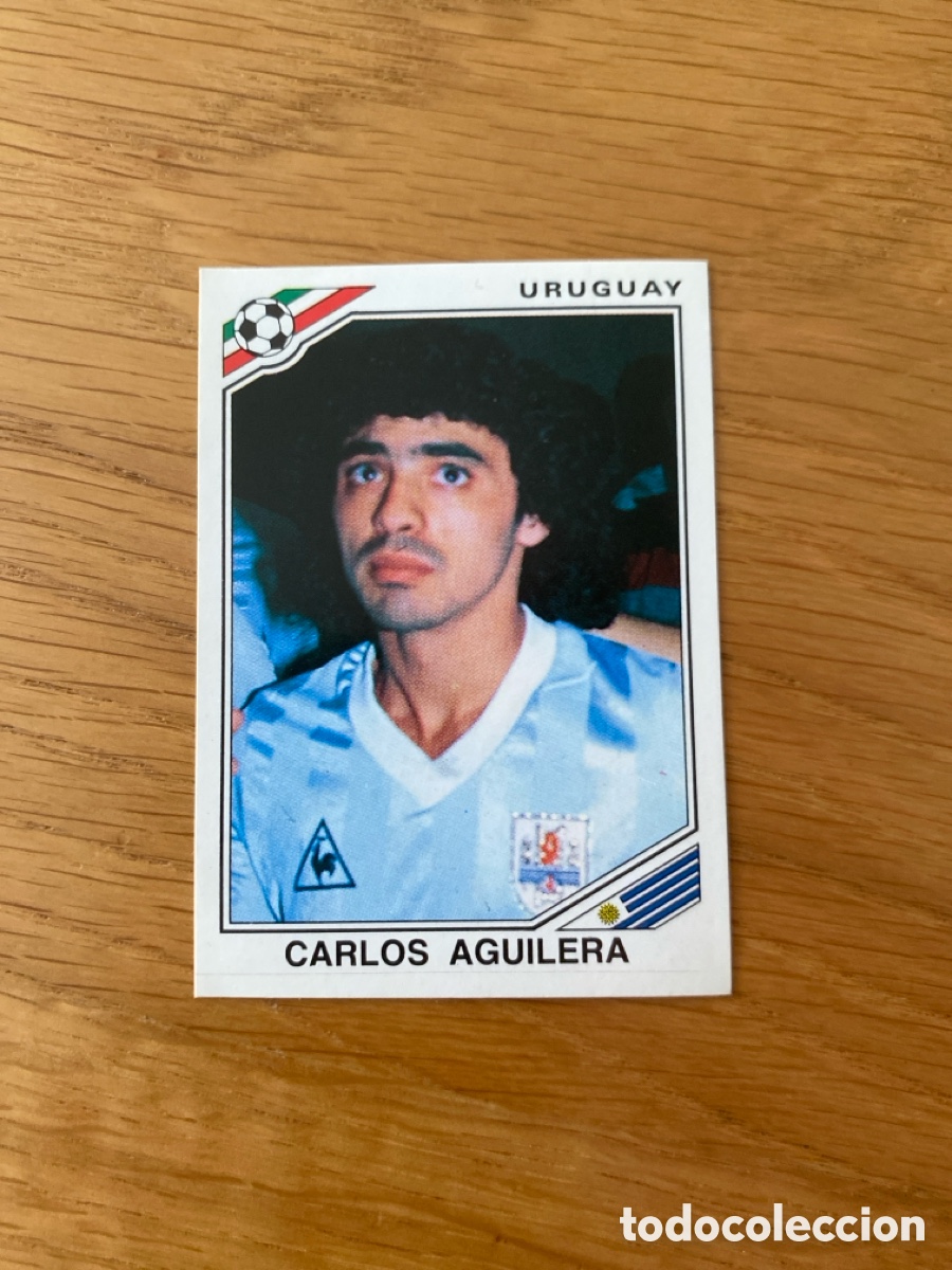 Cromos de f&uacute;tbol: Cromo panini mundial Mexico 86 n&uacute;mero 323 Aguilera - Sticker album world cup 1986
