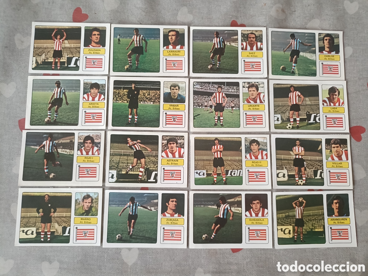 Cromos de f&uacute;tbol: Campeonato LIGA 1973 74 Equipo completo At de Bilbao
