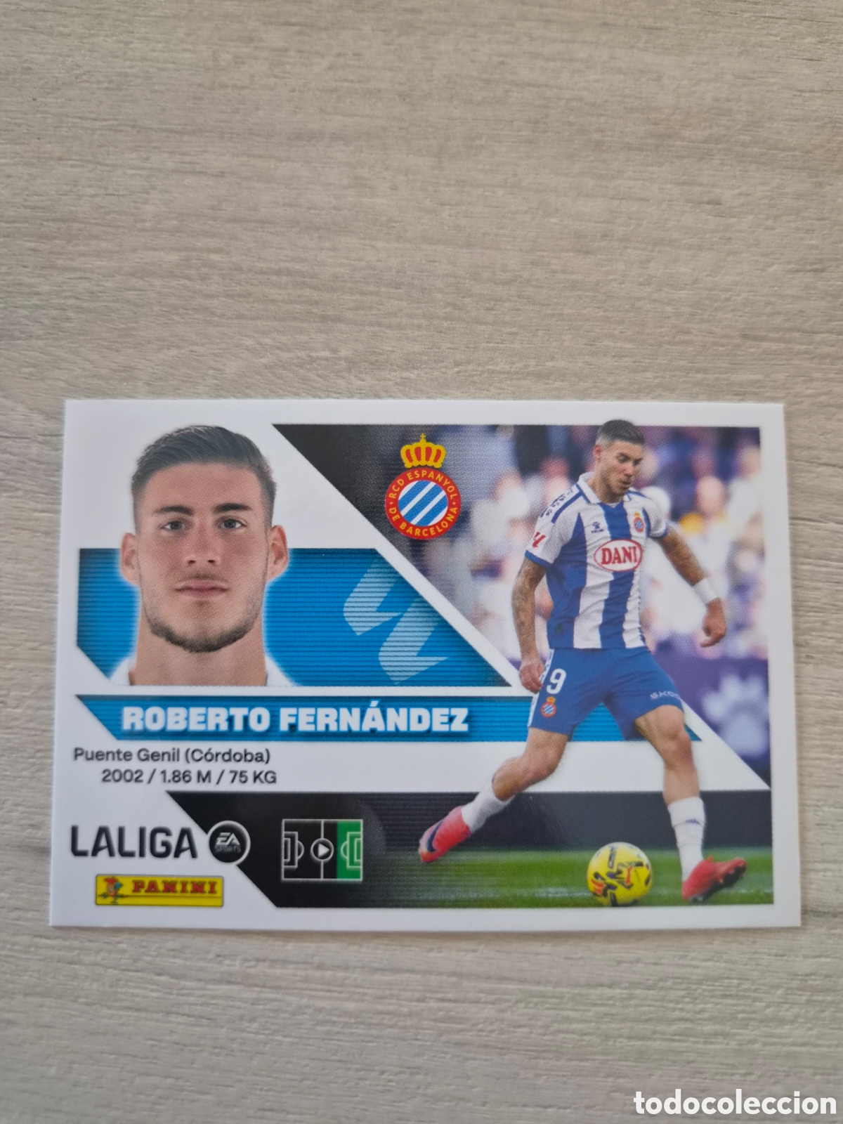 Cromos de f&uacute;tbol: N&deg;20 Espanyol Roberto Fern&aacute;ndez Liga Este 26/27