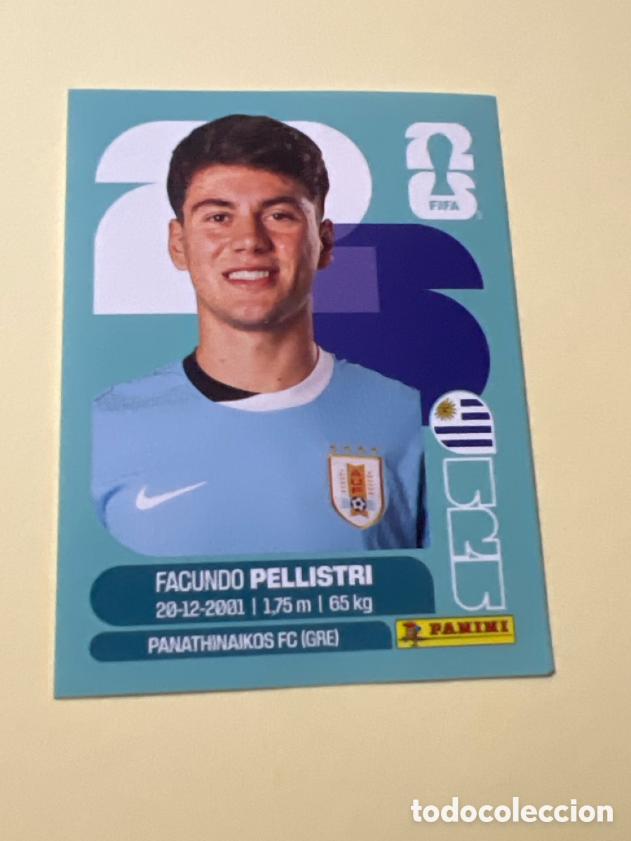 Cromos de f&uacute;tbol: C5561. URU 20 FACUNDO PELLISTRI URU20 URUGUAY FIFA WORLD CUP MUNDIAL 2026 26 PANINI