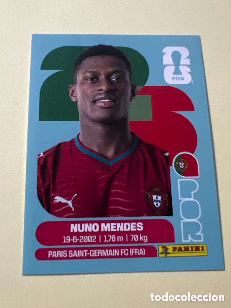 Cromos de f&uacute;tbol: C5563. POR 7 Nuno Mendes, Portugal, Panini FIFA World Cup Mundial 2026 Sticker