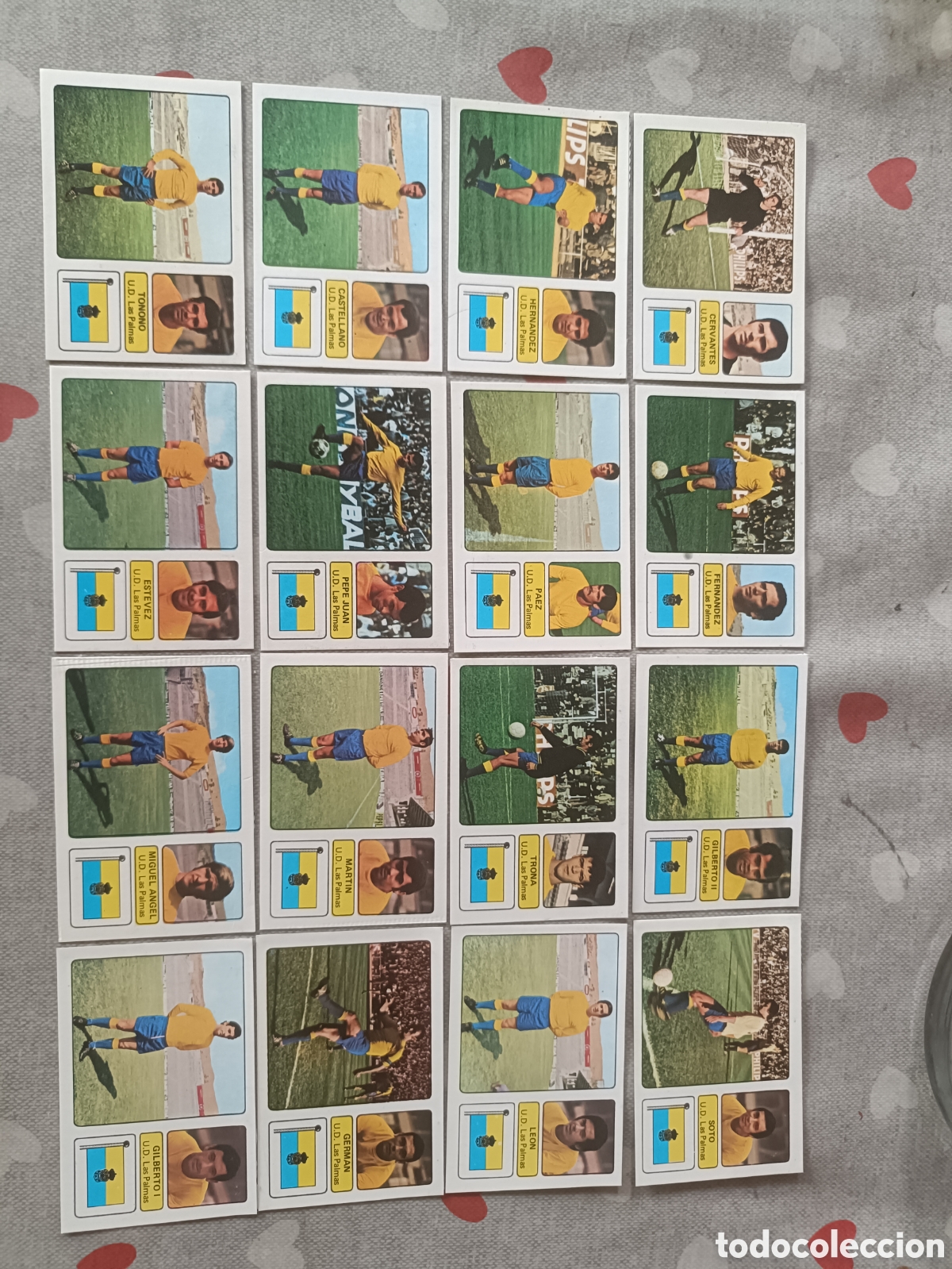 Cromos de f&uacute;tbol: Campeonato de Liga 1973 74 Equipo completo U.D.Las Palmas Editorial Fher