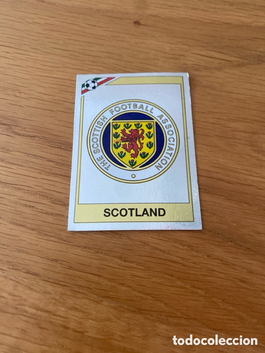 Cromos de f&uacute;tbol: Cromo panini mundial Mexico 86 n&uacute;mero 328 escudo Escocia - Sticker album world cup 1986