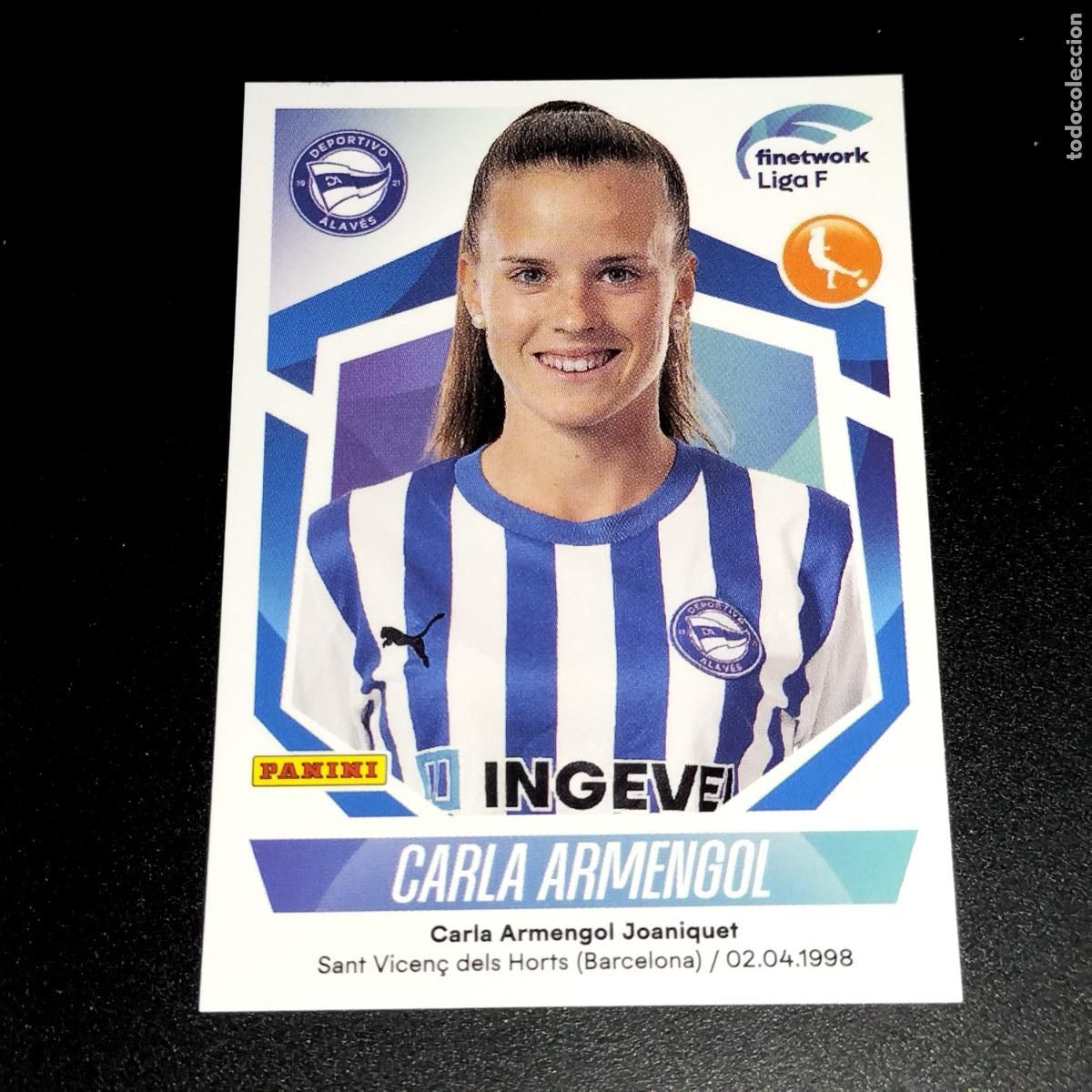 Cromos de f&uacute;tbol: N&ordm; 60 CARLA ARMENGOL DEPORTIVO ALAVES CROMOS FINETWORK LIGA F FEMENINA PANINI 2022 2023 22 23