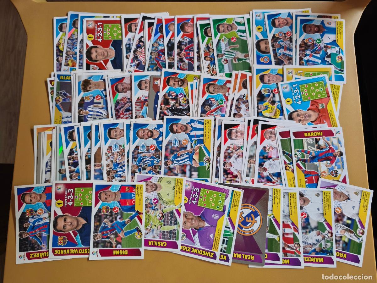 Cromos de f&uacute;tbol: liga 2017 18. contiene 114 cromos