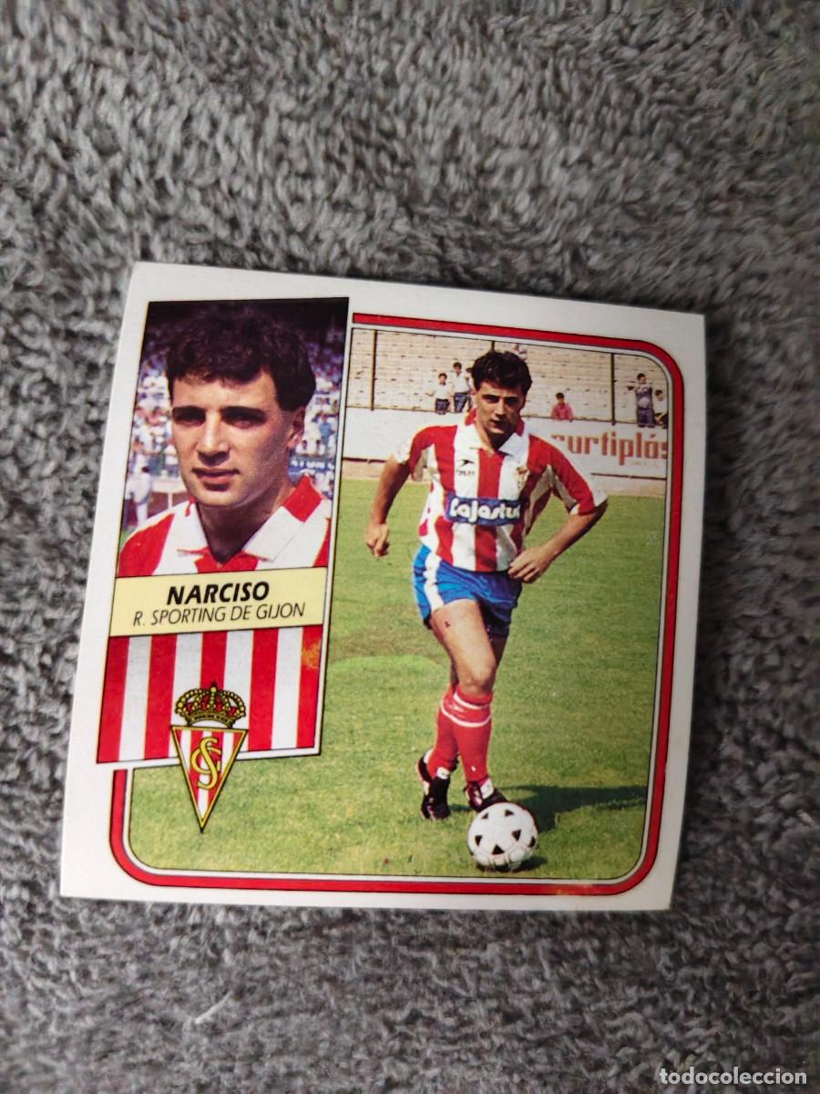 Figurine di Calcio: EDICIONES ESTE 89 90 NARCISO REAL SPORTING DE GIJON 1989 1990 DESPEGADO RECUPERADO ALBUM AAQ