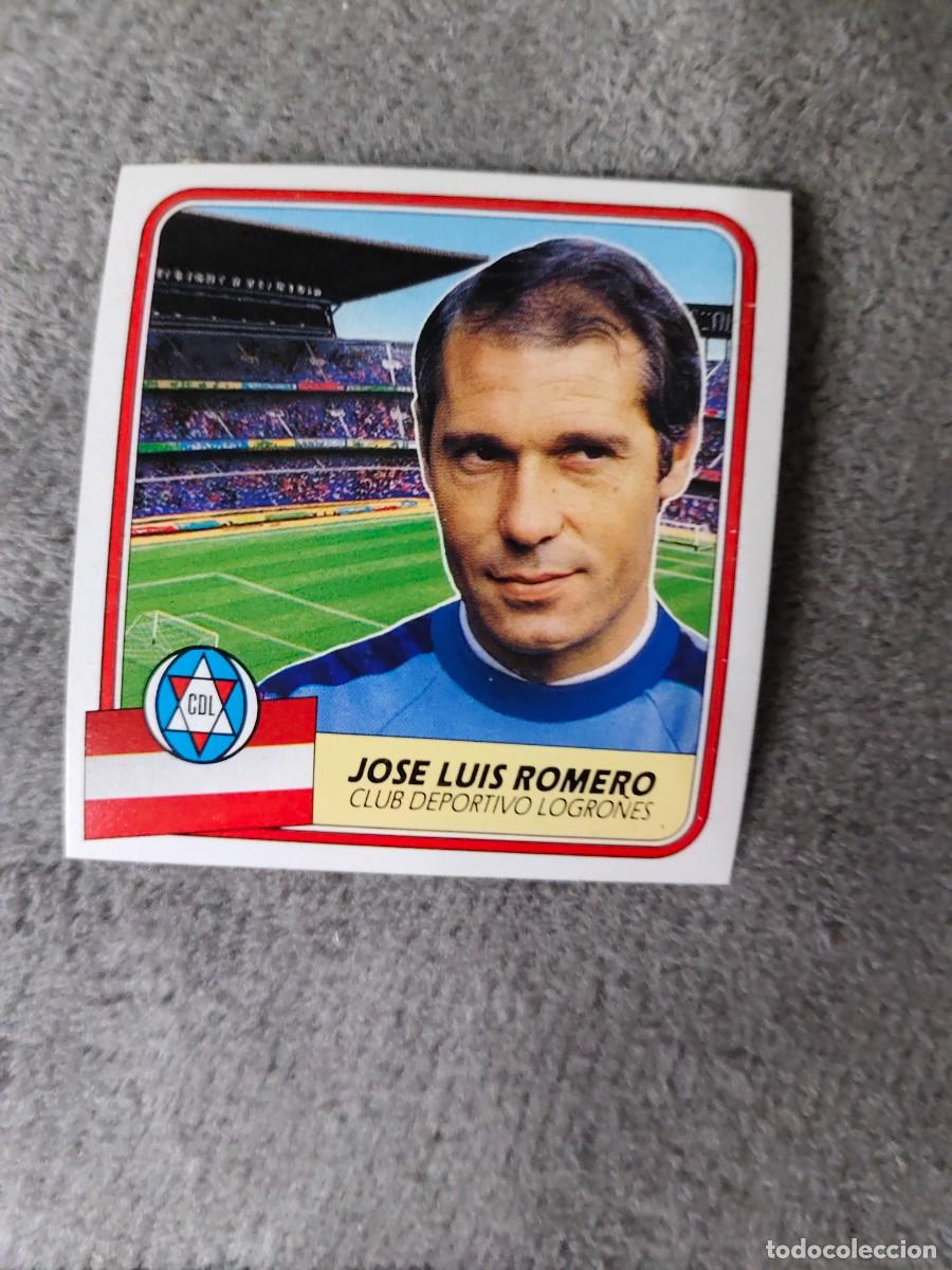 Figurine di Calcio: EDICIONES ESTE 89 90 ROMERO ENTRENADOR C.D. LOGRO&Ntilde;&Eacute;S 1989 1990 DESPEGADO RECUPERADO ALBUM AAQ