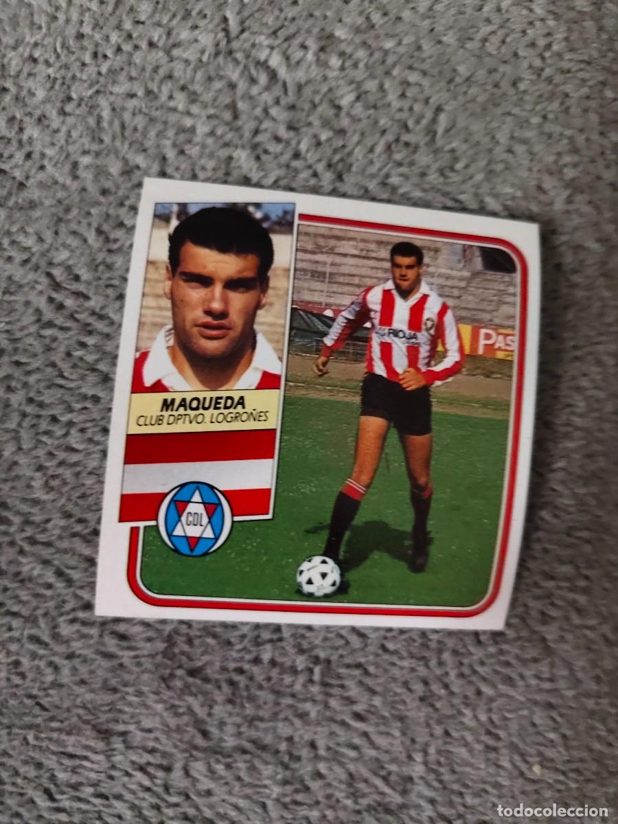 Cromos de f&uacute;tbol: EDICIONES ESTE 89 90 MAQUEDA C.D. LOGRO&Ntilde;&Eacute;S 1989 1990 DESPEGADO RECUPERADO ALBUM AAQ