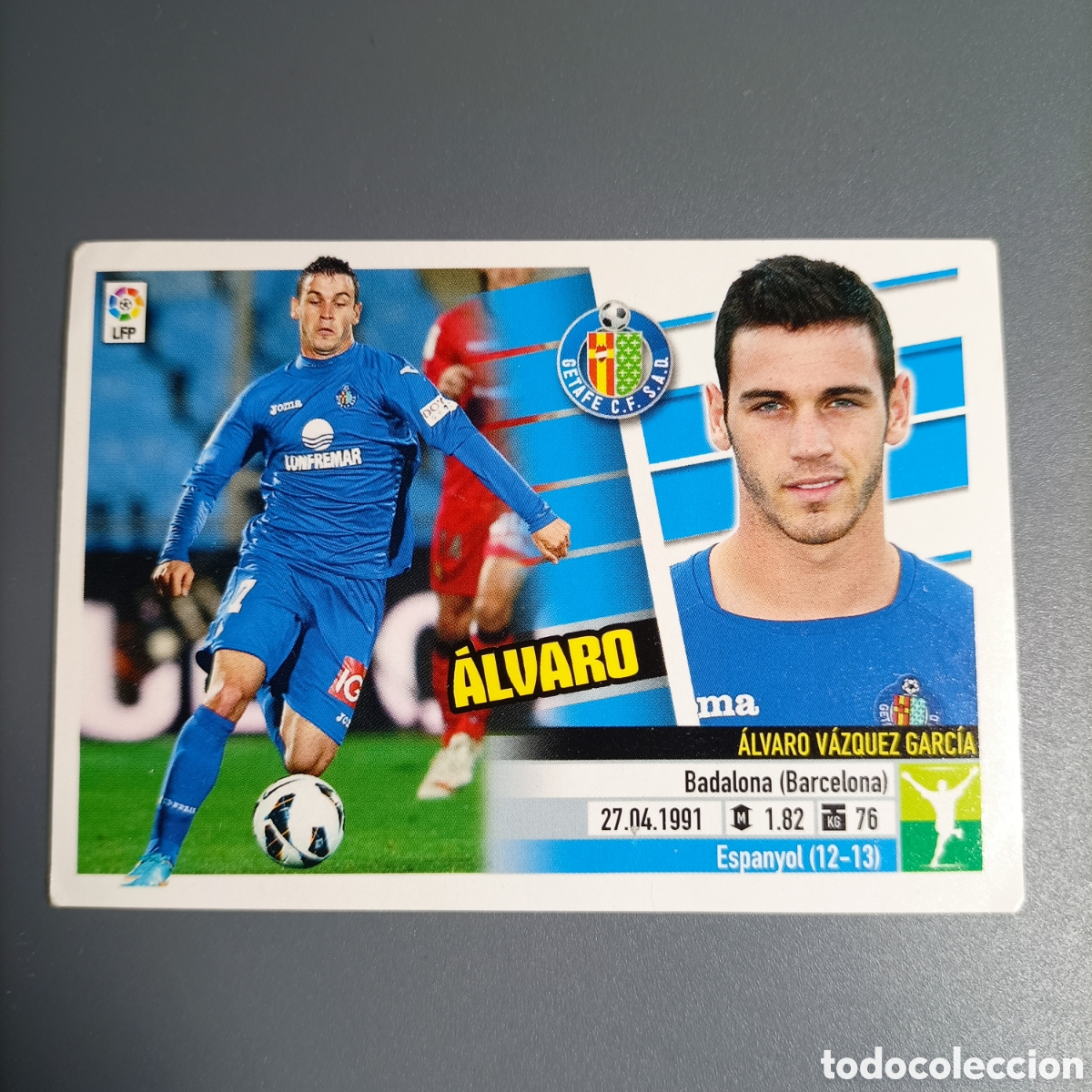 Cromos de f&uacute;tbol: STICKER PANINI ESTE. LIGA 2013-2014 (GETAFE) №16A. &Aacute;LVARO