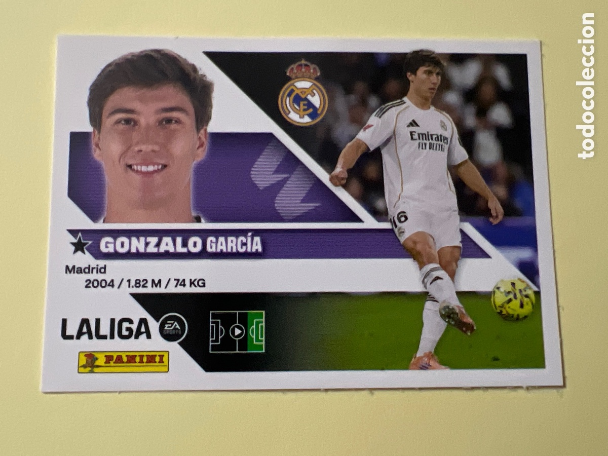 Cromos de f&uacute;tbol: C5577. LIGA ESTE 2026 2027 26 27 NUEVO - REAL MADRID N&ordm; 17 GONZALO