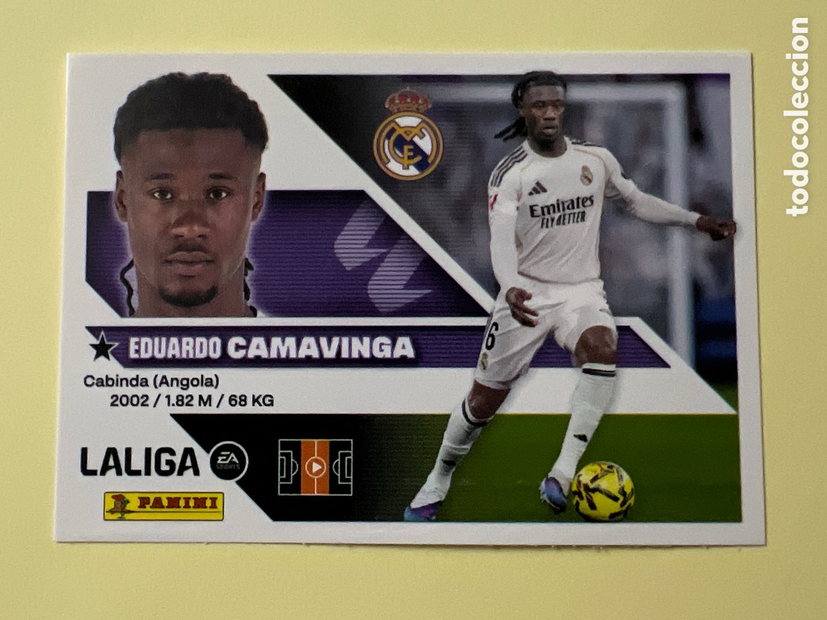 Cromos de f&uacute;tbol: C5580. LIGA ESTE 2026 2027 26 27 NUEVO - REAL MADRID N&ordm; 13 CAMAVINGA