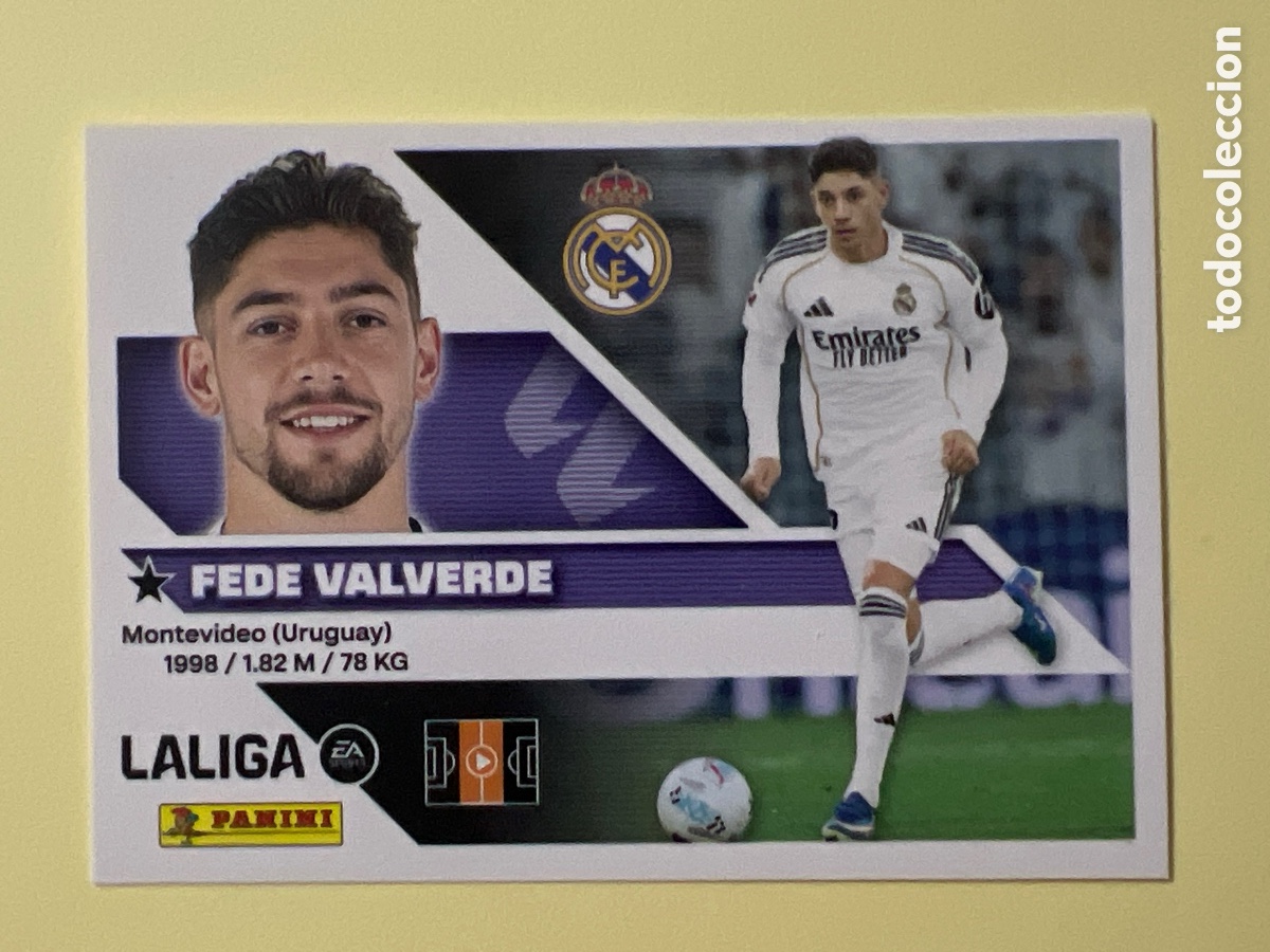 Cromos de f&uacute;tbol: C5581. LIGA ESTE 2026 2027 26 27 NUEVO - REAL MADRID N&ordm; 12 FEDE VALVERDE