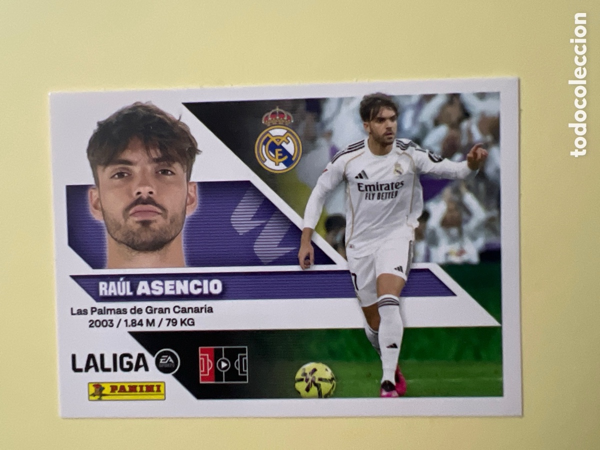 Cromos de f&uacute;tbol: C5584. LIGA ESTE 2026 2027 26 27 NUEVO - REAL MADRID N&ordm; 7 ASENCIO
