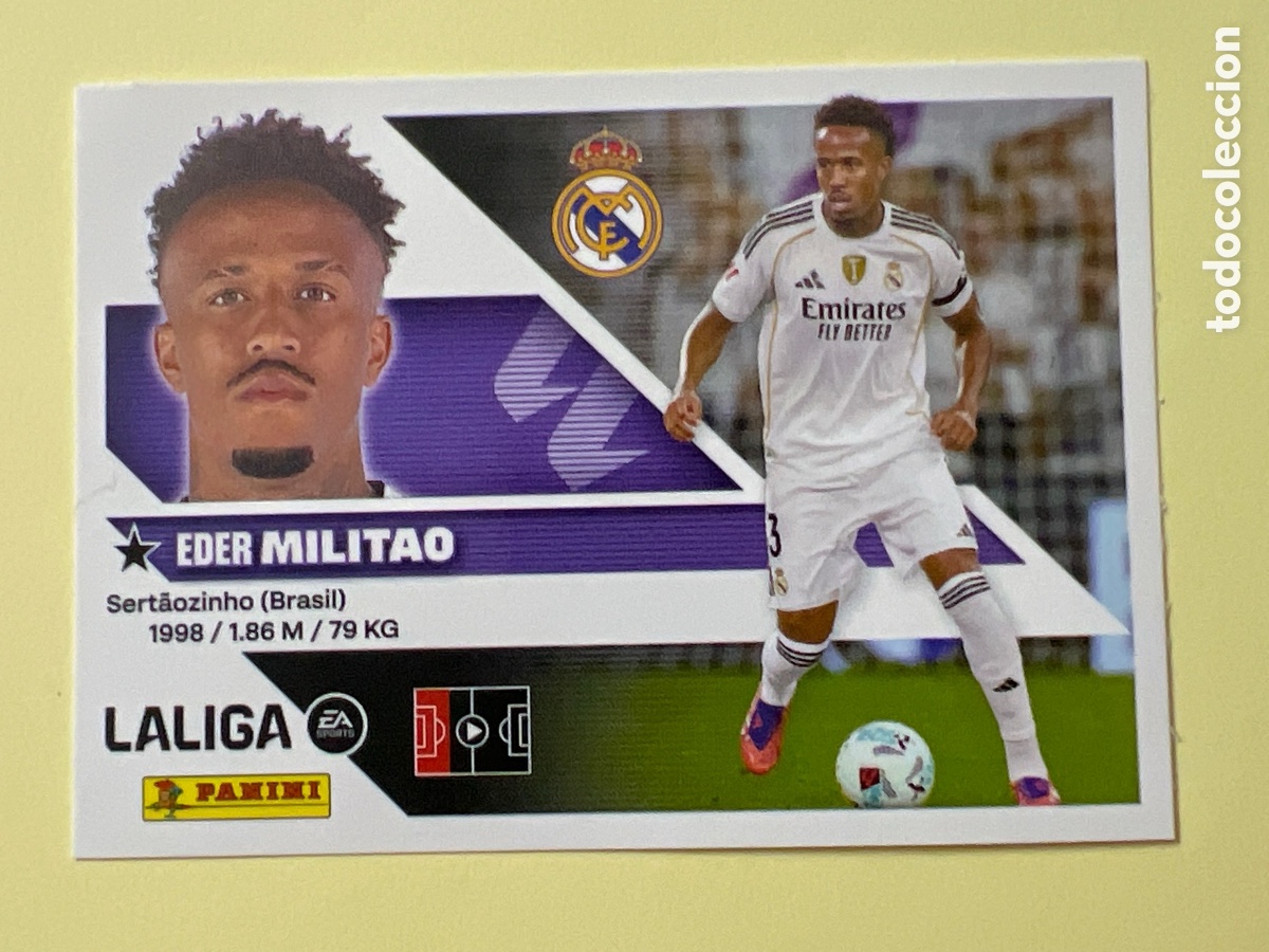Cromos de f&uacute;tbol: C5585. LIGA ESTE 2026 2027 26 27 NUEVO - REAL MADRID N&ordm; 6 MILITAO