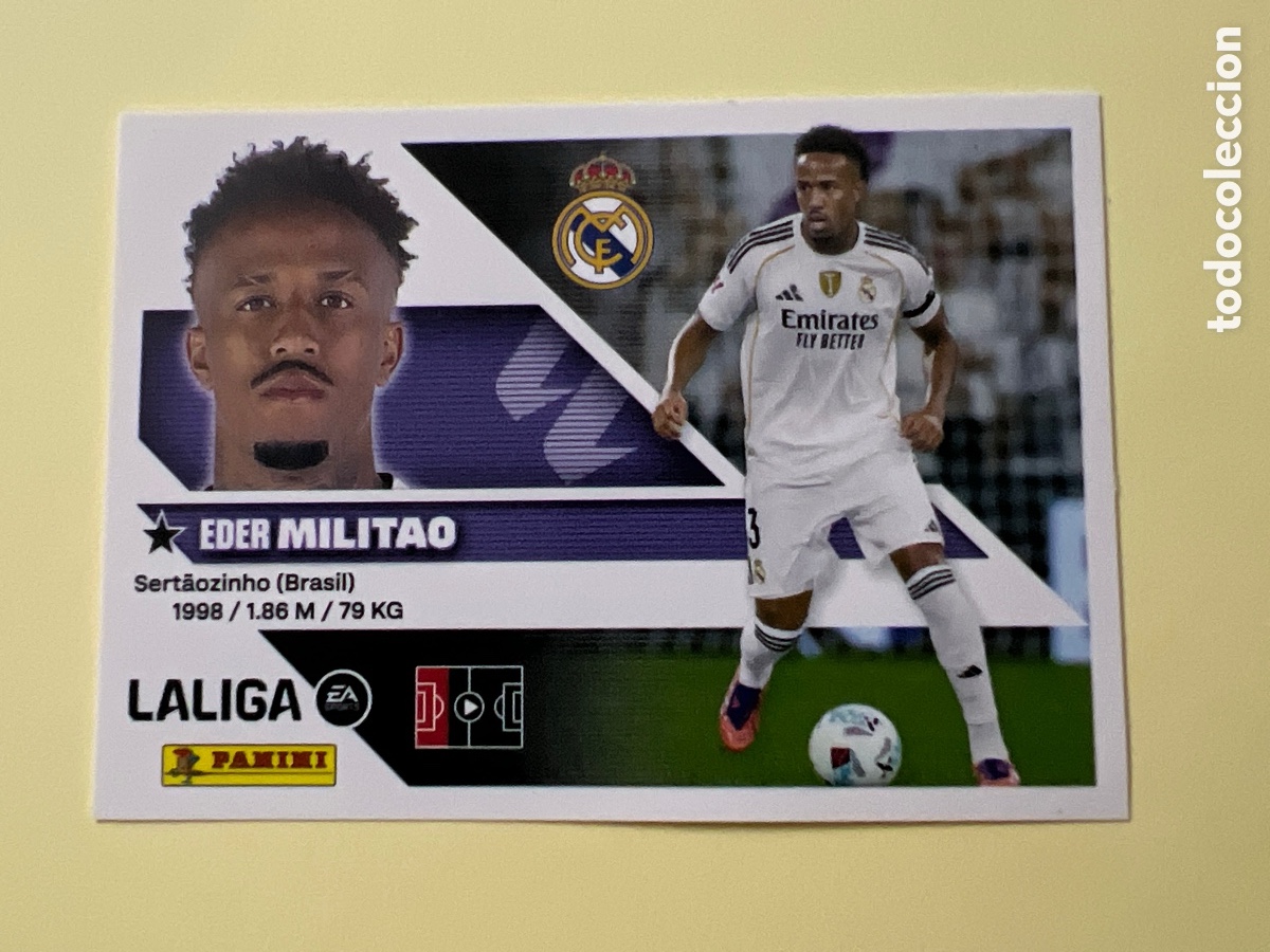 Cromos de f&uacute;tbol: C5586. LIGA ESTE 2026 2027 26 27 NUEVO - REAL MADRID N&ordm; 6 MILITAO