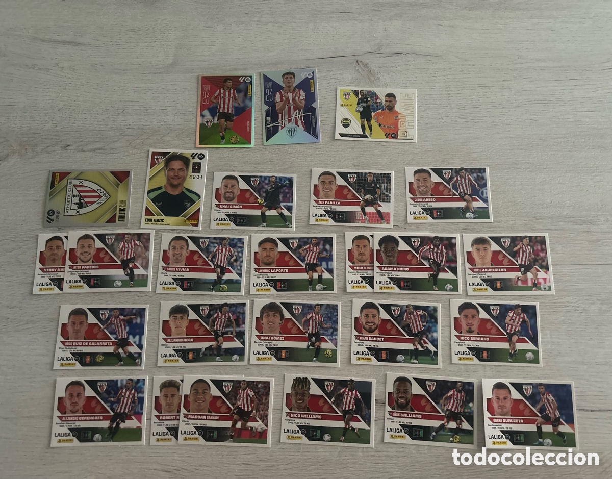 Cromos de f&uacute;tbol: Equipo Completo Athletic Club Liga Este 2026/27 26-27 Panini