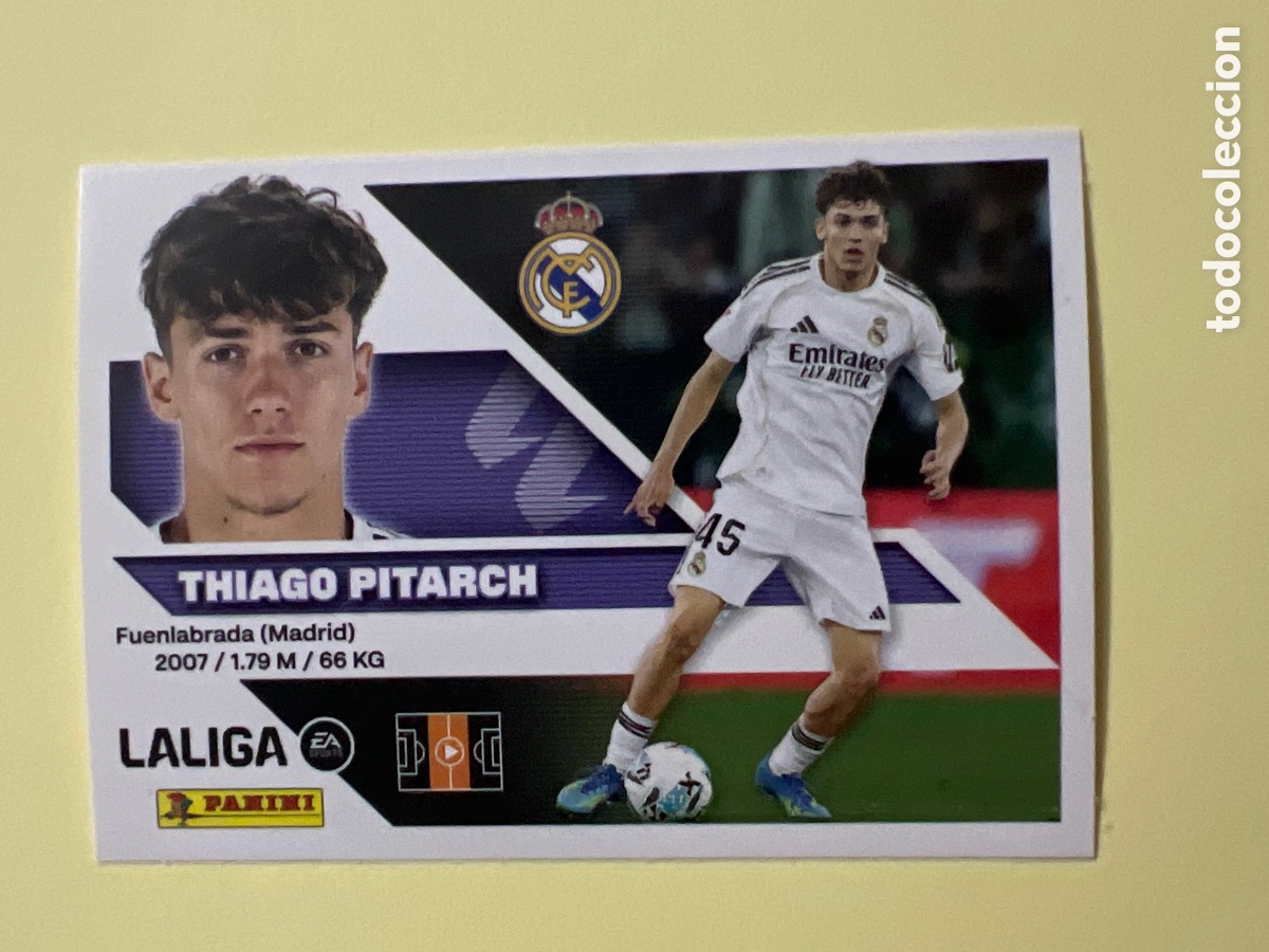 Cromos de f&uacute;tbol: C5592. 15 B THIAGO PITARCH LIGA ESTE EDICIONES ESTE 2026 2027 26 27 REAL MADRID