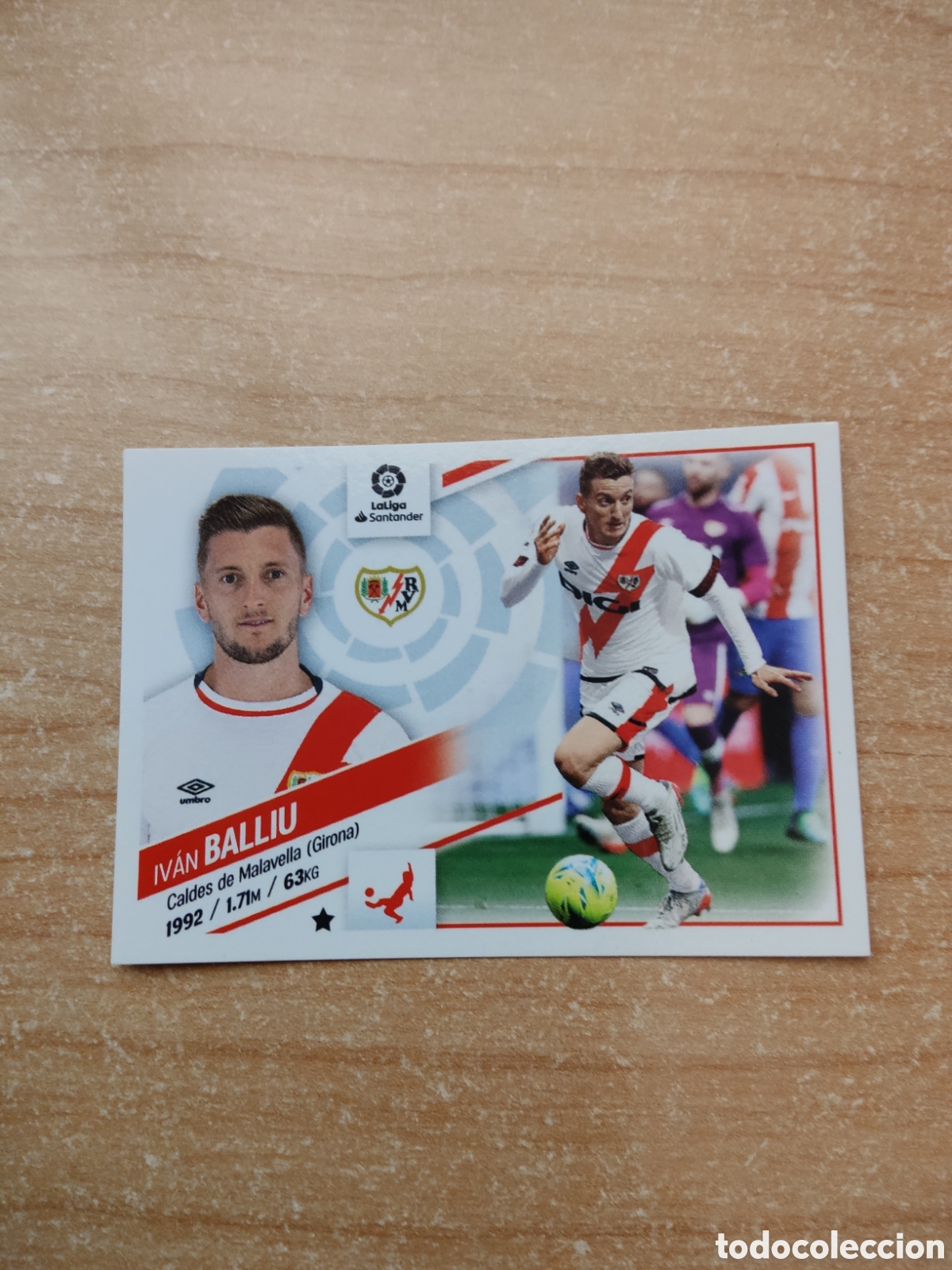 Fu&szlig;ball-Sticker: 5 A IVAN BALLIU RAYO VALLECANO LIGA ESTE 2022 2023