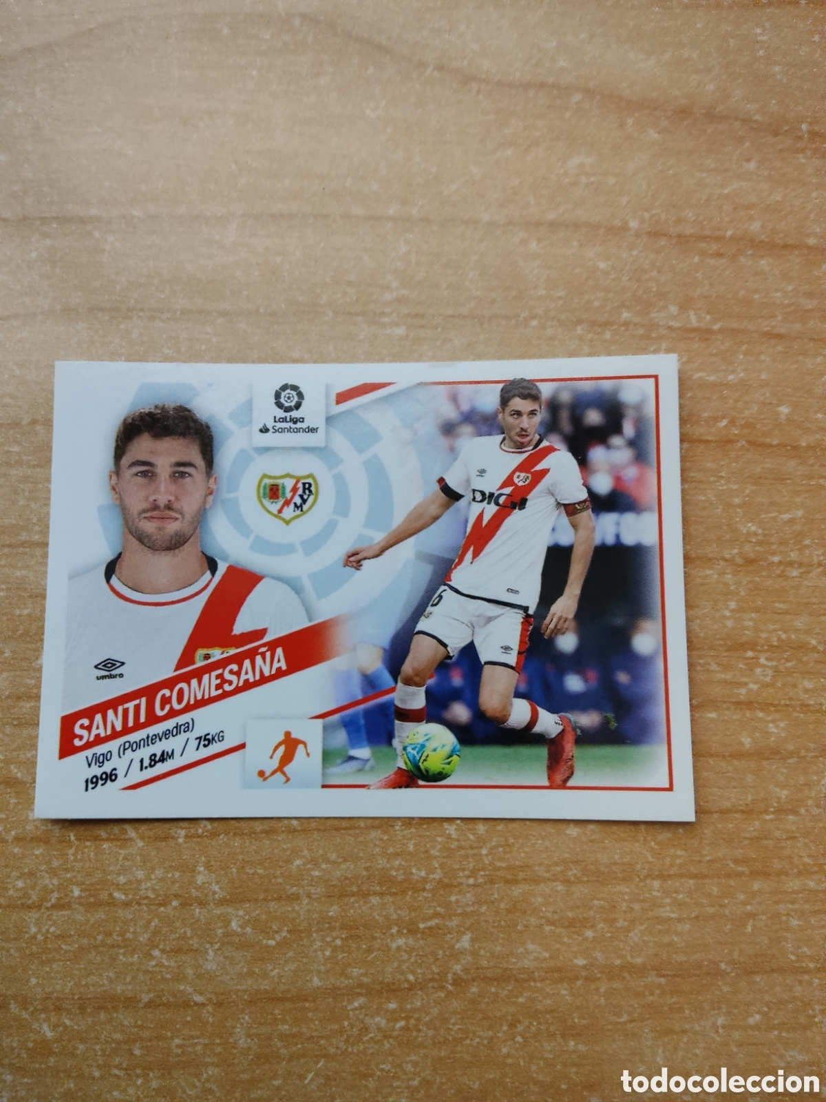 Cartes &agrave; collectionner de Football: 11 SANTI COMESA&Ntilde;A RAYO VALLECANO LIGA ESTE 2022 2023