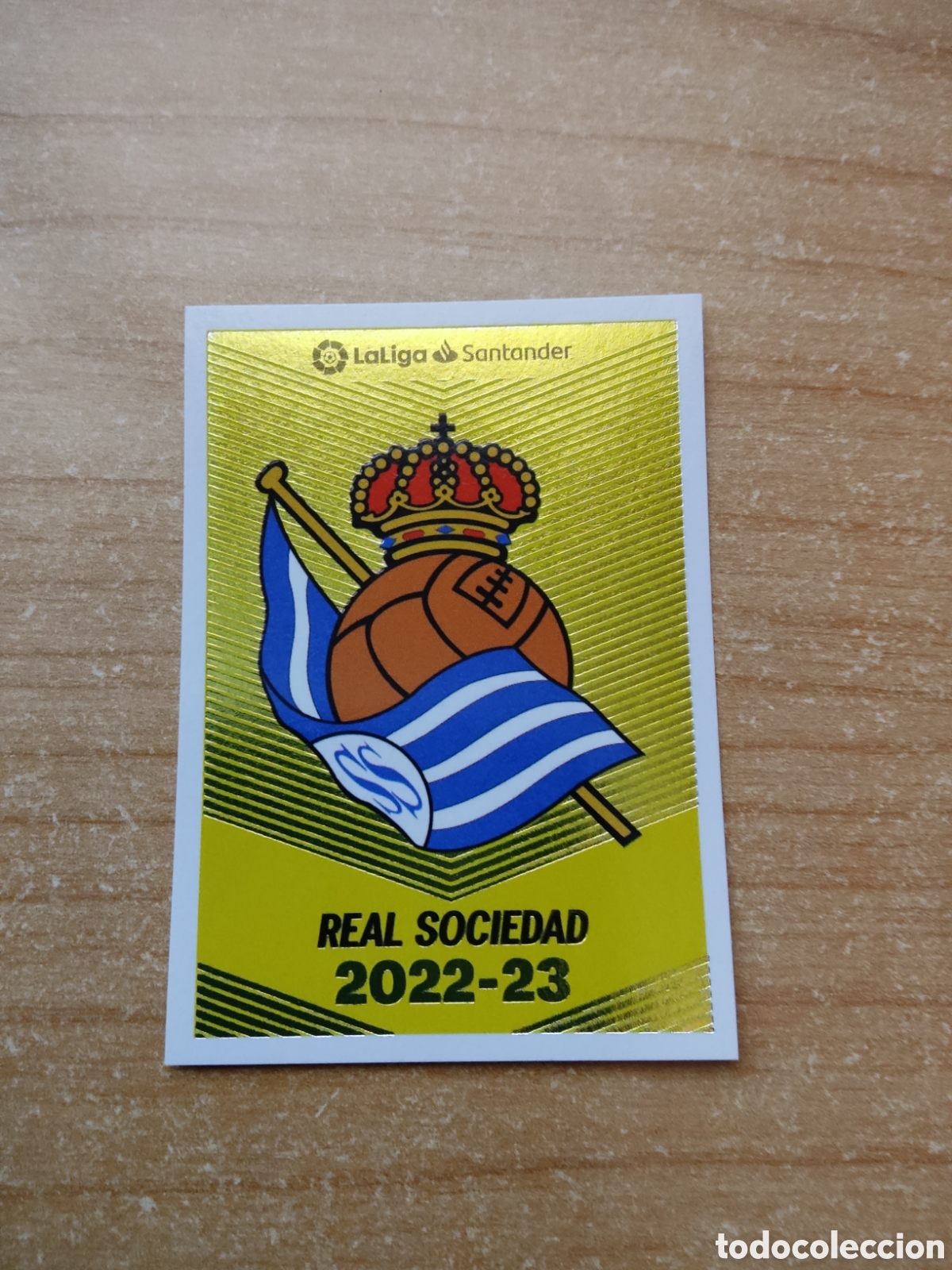 Cromos de f&uacute;tbol: 1 ESCUDO REAL SOCIEDAD LIGA ESTE 2022 2023