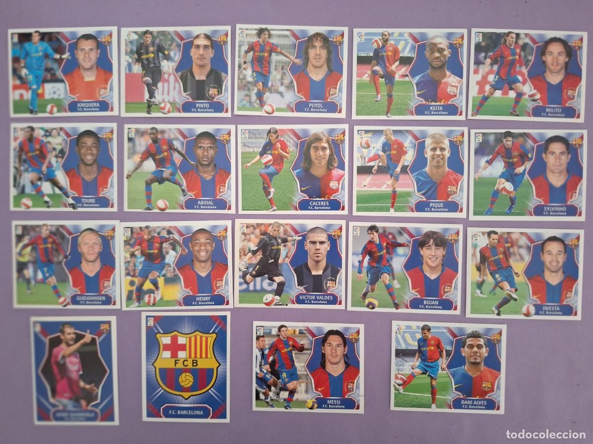Cromos de f&uacute;tbol: LOTE 19 CROMOS FUTBOL CLUB BARCELONA MESSI INIESTA LIGA TEMPORADA 2008 2009