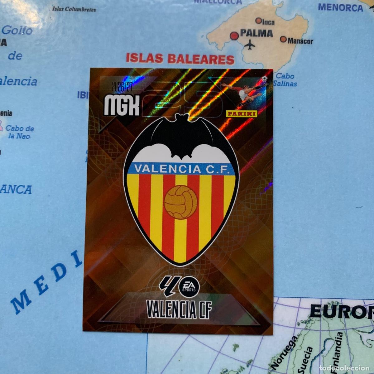 Cromos de f&uacute;tbol: Escudo del Valencia n&uacute;mero 343 megacracks 26-27 2026-2027