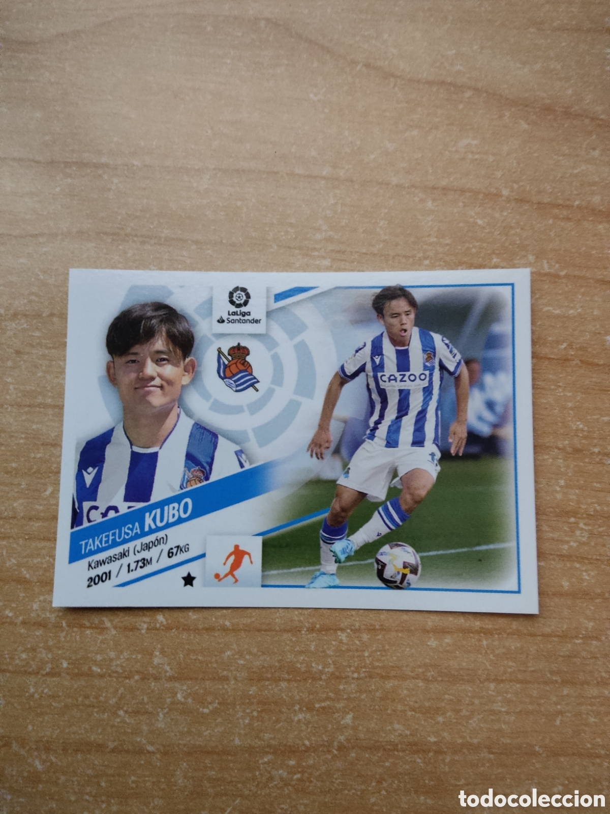 Cromos de f&uacute;tbol: 21 TAKEFUSA KUBO ULTIMO FICHAJE REAL SOCIEDAD LIGA ESTE 2022 2023