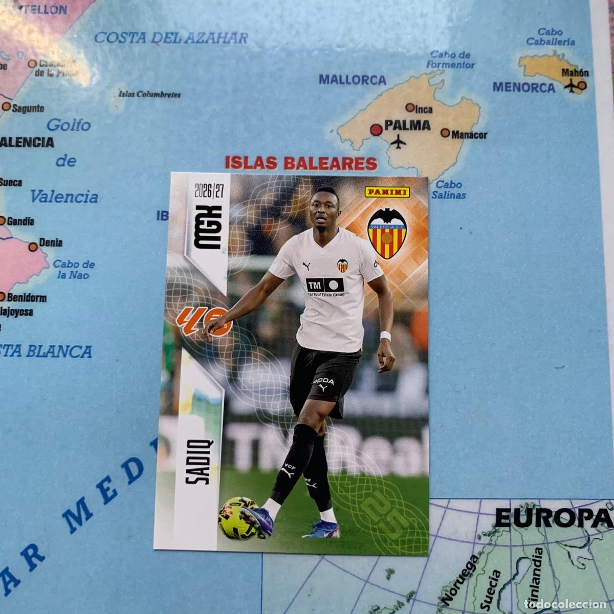 Cromos de f&uacute;tbol: Sadiq n&uacute;mero 360 del Valencia megacracks 26-27 2026-2027