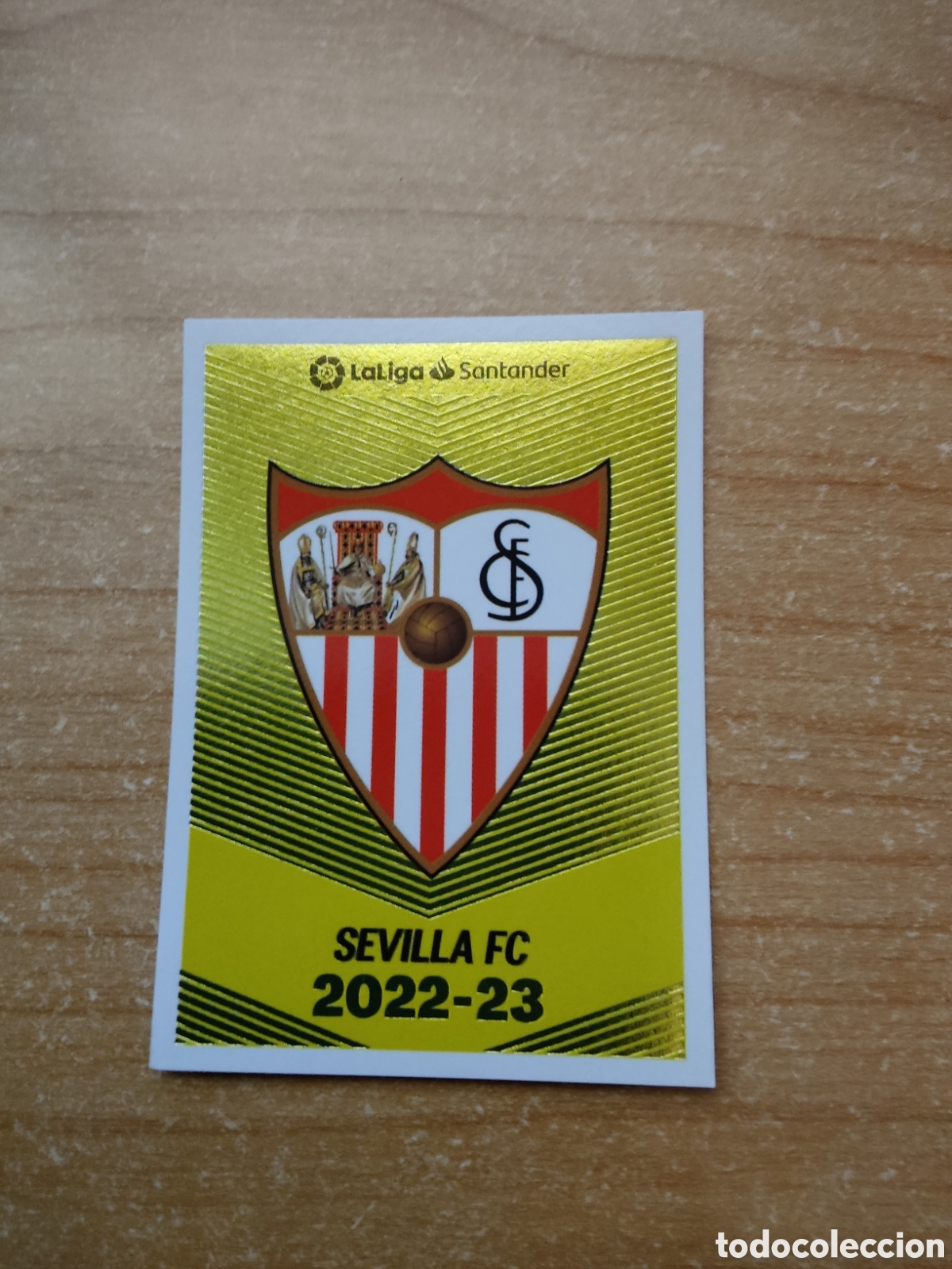 Cromos de f&uacute;tbol: 1 ESCUDO SEVILLA LIGA ESTE 2022 2023