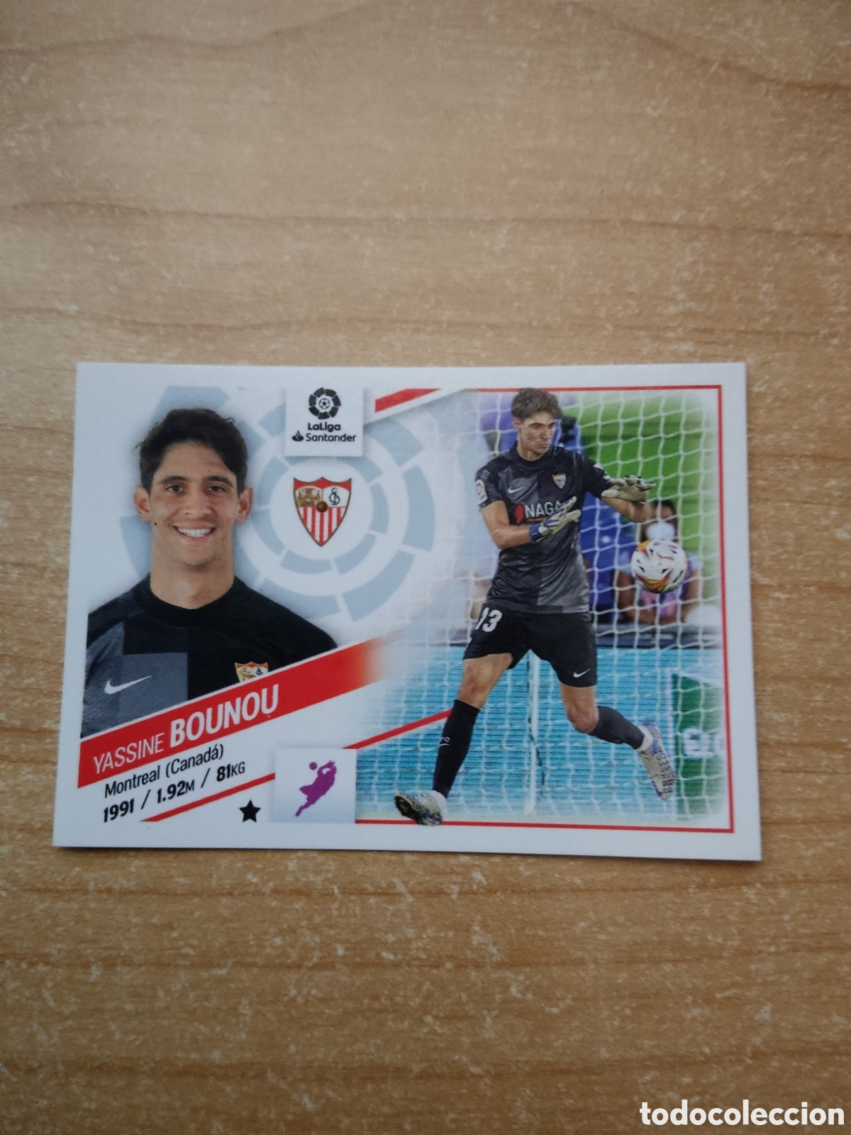 Cromos de f&uacute;tbol: 3 YASSINE BOUNOU SEVILLA LIGA ESTE 2022 2023