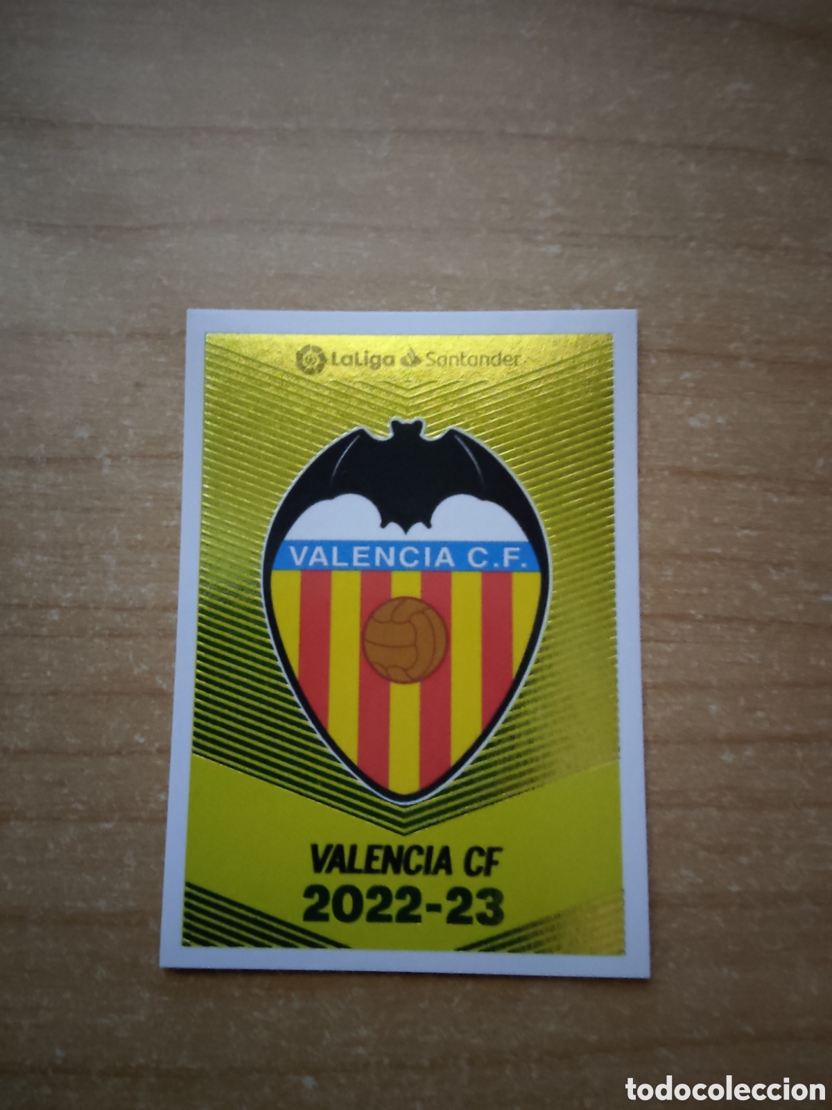 Cromos de f&uacute;tbol: 1 ESCUDO VALENCIA LIGA ESTE 2022 2023
