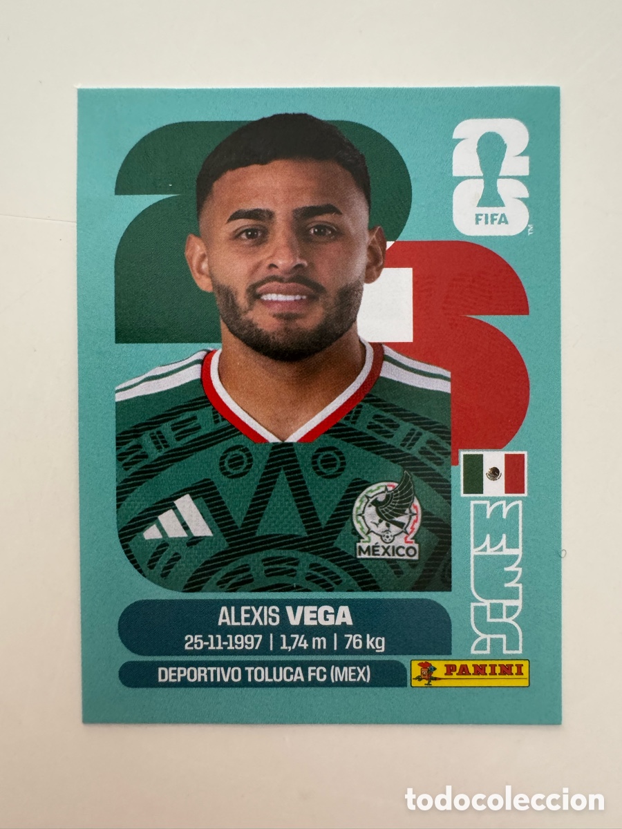 Cromos de f&uacute;tbol: FIFA WORLD CUP 2026 STICKER PANINI &ndash; Alexis Vega &ndash; M&eacute;xico MEX18