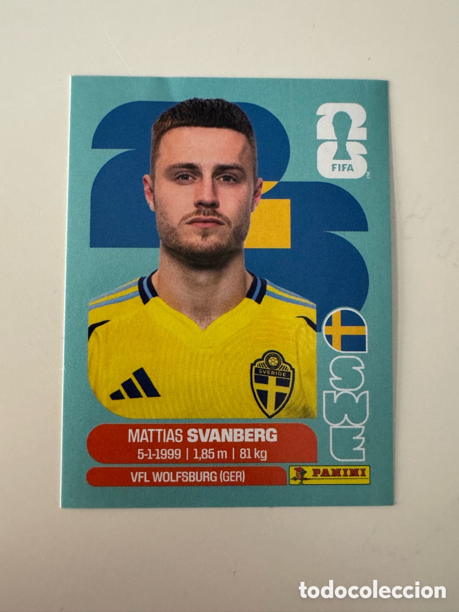 Cromos de f&uacute;tbol: FIFA WORLD CUP 2026 STICKER PANINI &ndash; Mattias Svanberg &ndash; Suecia SWE12