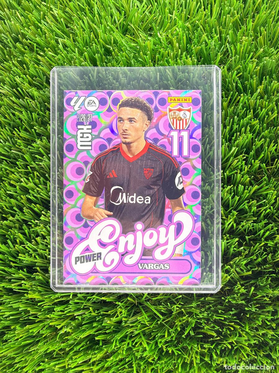 Cromos de f&uacute;tbol: N&ordm; 387P Vargas Enjoy Power Sevilla FC Megacracks 26 27
